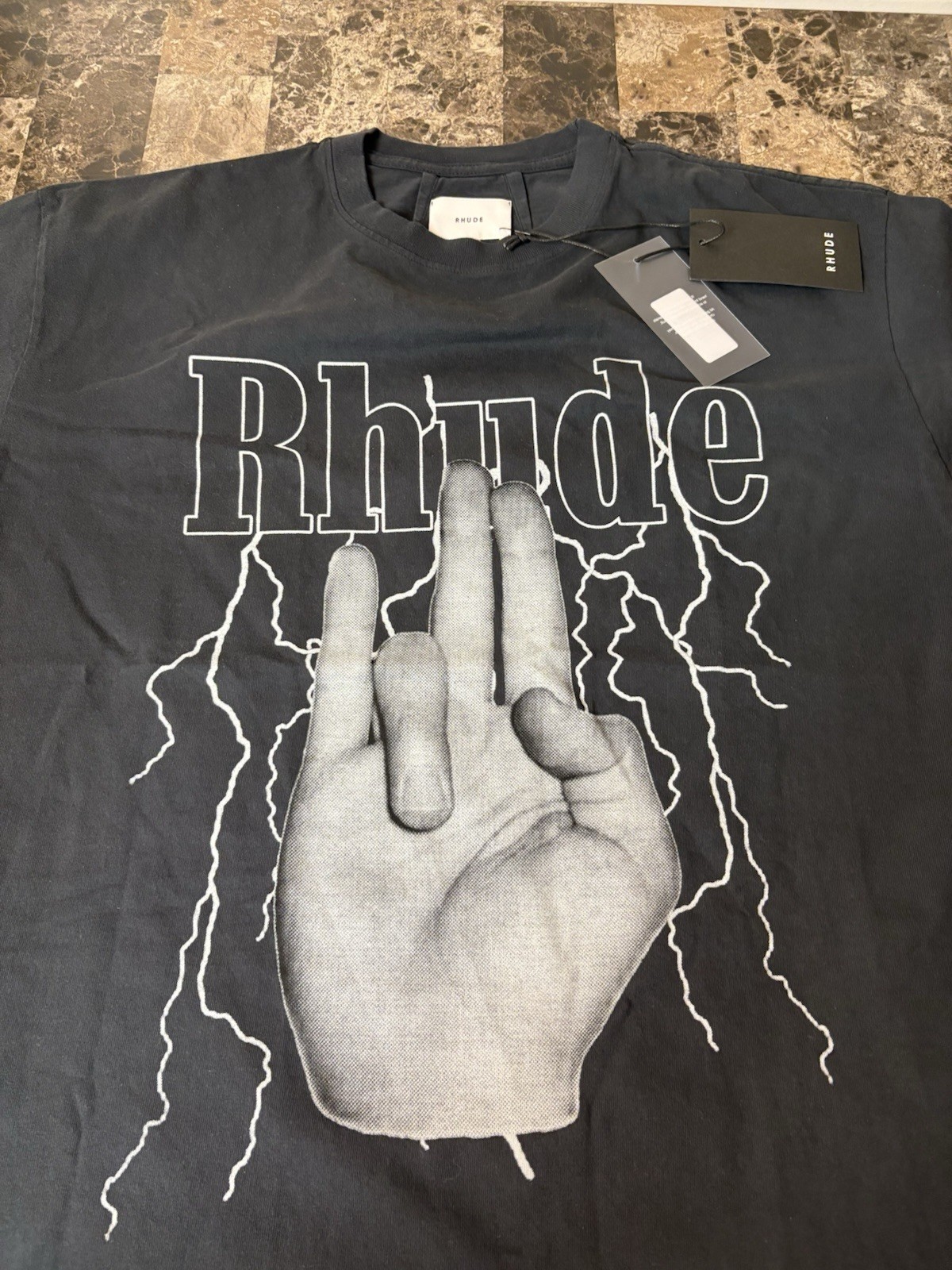 Rhude Shocker Tshirt Black Brand New XS gallery