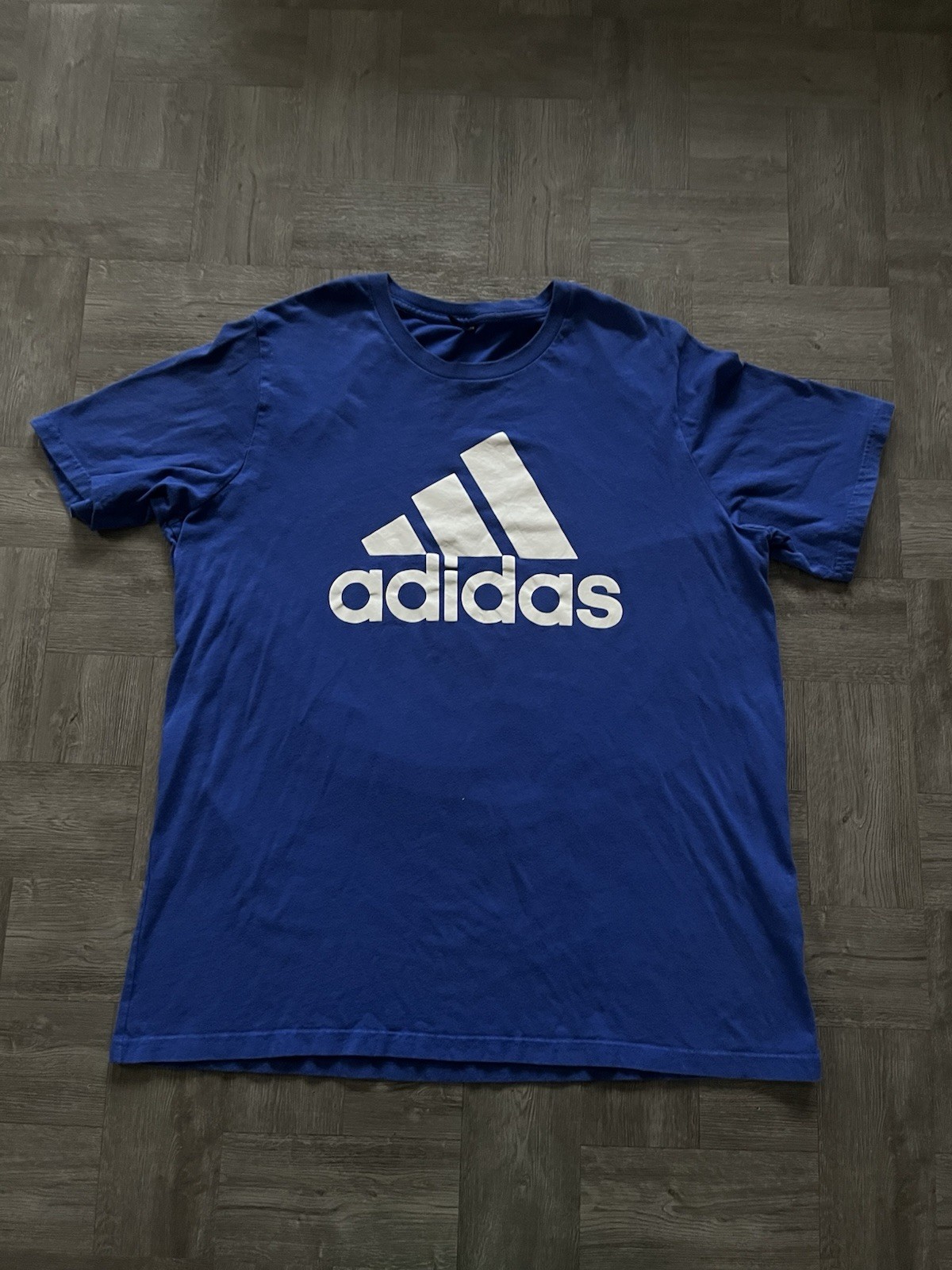 Men’s Adidas Go-To Short Sleeve Athletic Performance Logo T Shirt Sz XL Blue gallery
