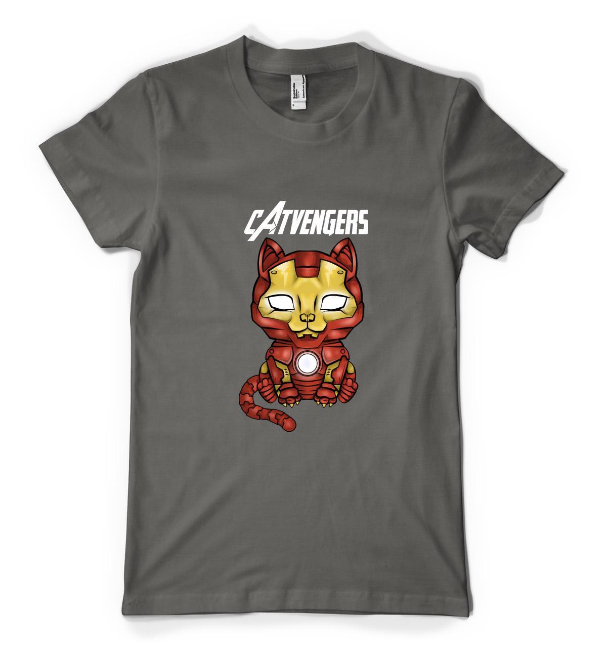 Catvengers Iron Man Cat Superhero Mashup Personalised Unisex Adult T Shirt gallery