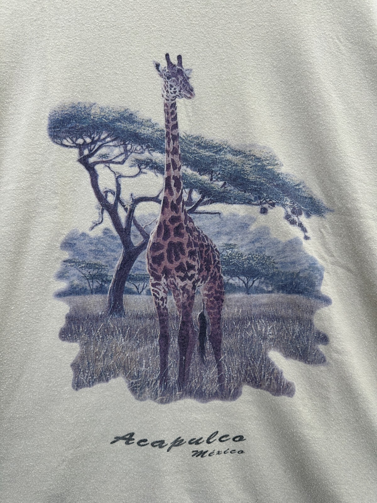 Hot Stuff Womens Beige T-Shirt Giraffe Acapulco Short Sleeve Crew Neck No Size gallery