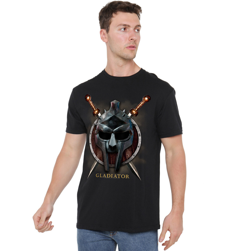 Gladiator Maximus Helmet T-Shirt Black