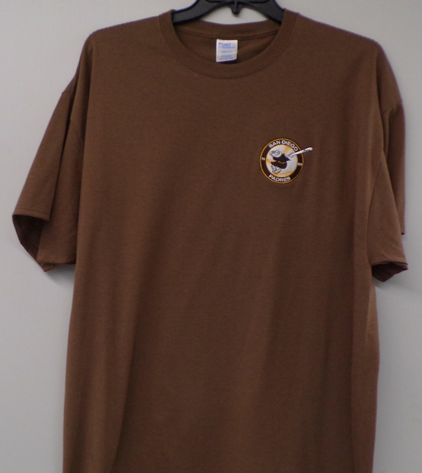 San Diego Padres 1969-1984 Swinging Friar Embroidered T-Shirt S-6X, LT-4XLT New gallery