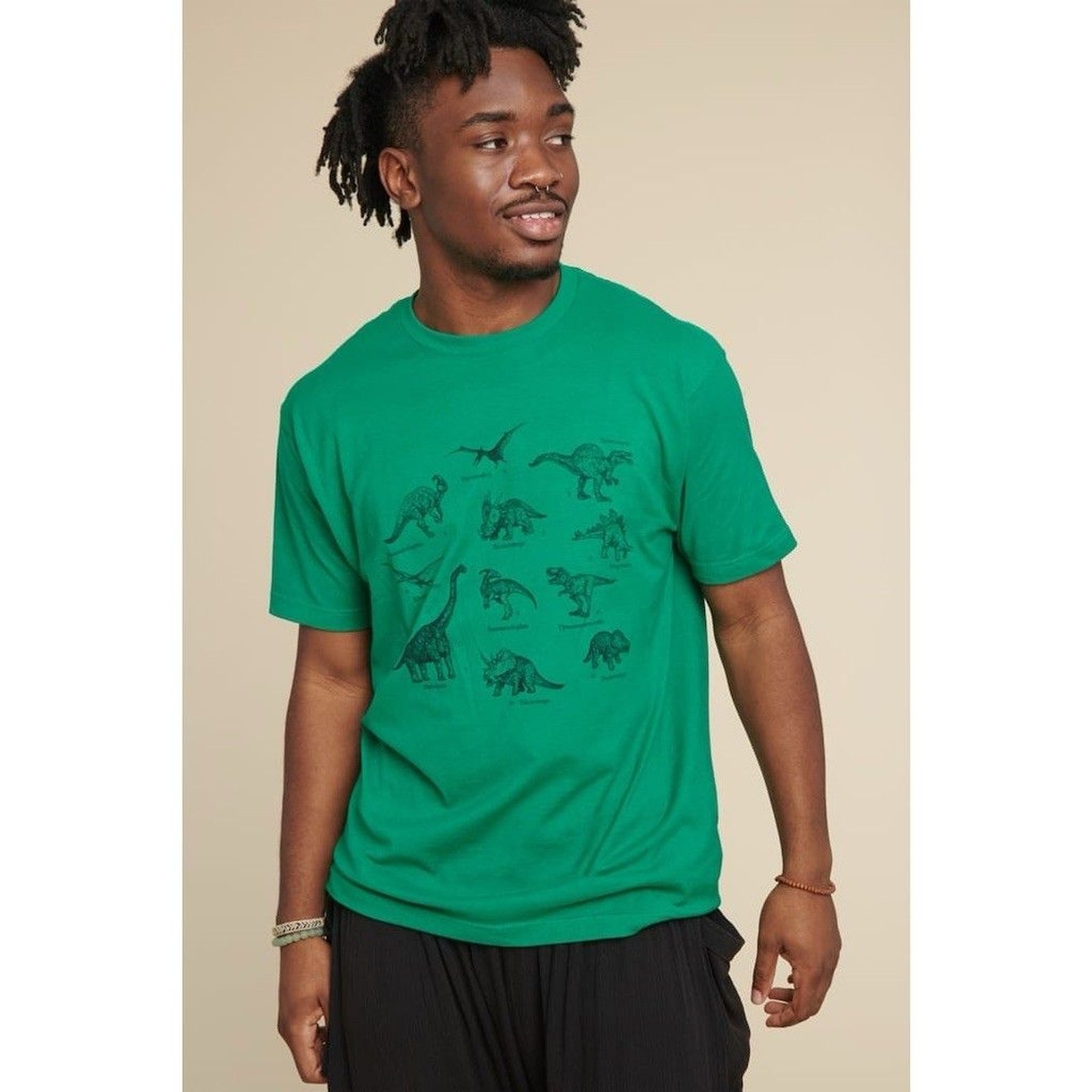 Machine Wash Cold T-Shirt Unisex Adults Size L Green Dinosaur Chart gallery