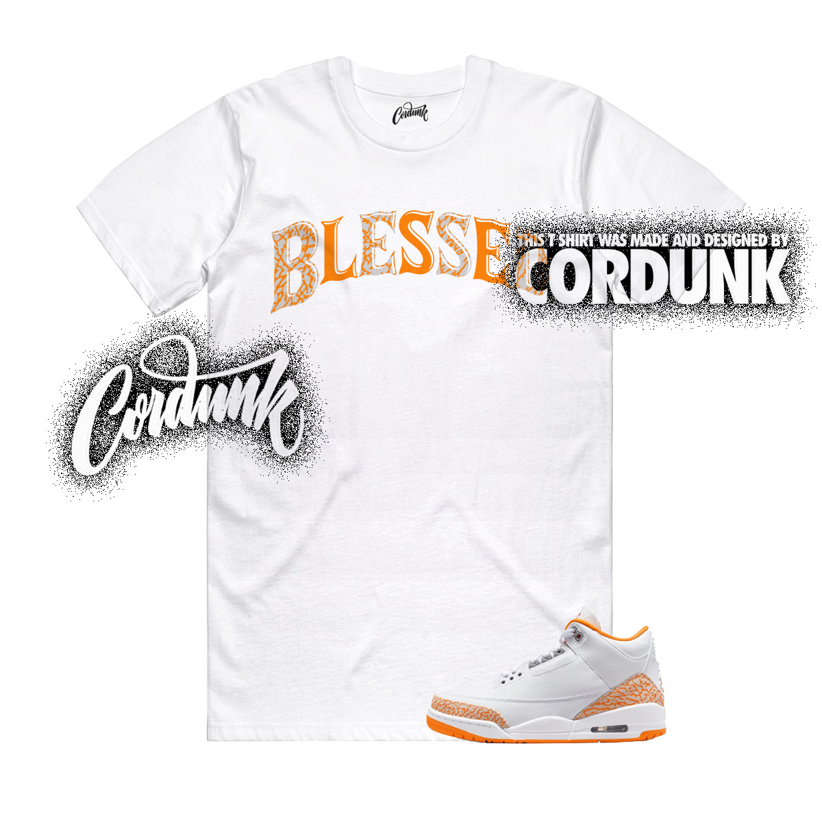 3 Orange Citrus White Cement Grey Multi Color 11 T Shirt Match BW BLS