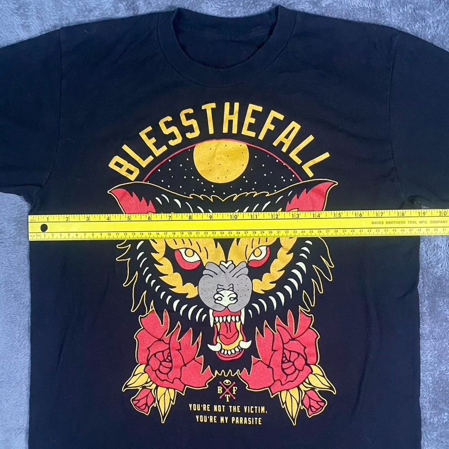 BLESSTHEFALL Parasite T Shirt Mens Medium Black Metalcore Band Tee No Tag gallery