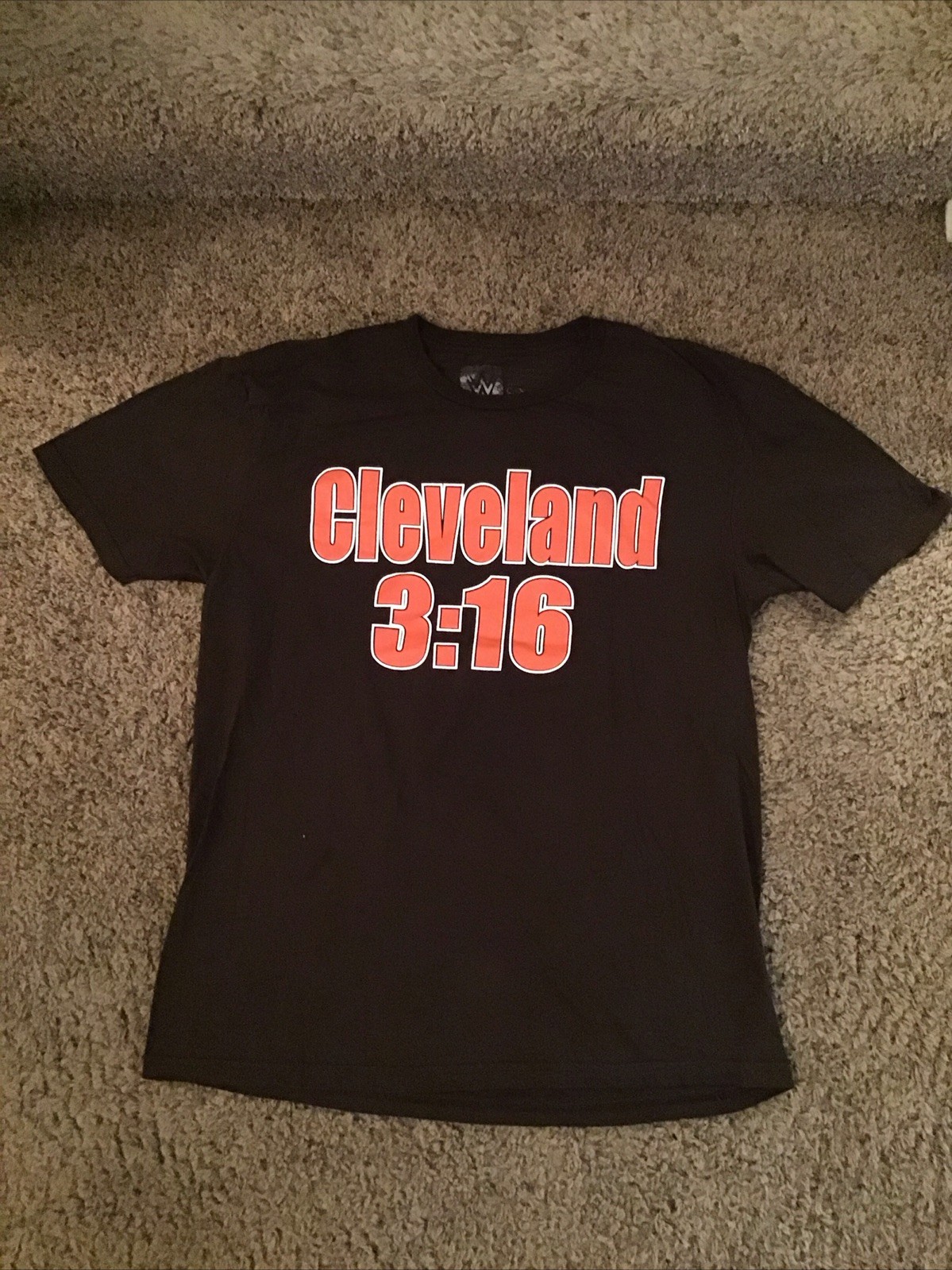 Authentic WWF Stone Cold Austin Cleveland 3:16 Browns Shirt Sz L Smoking Skull gallery