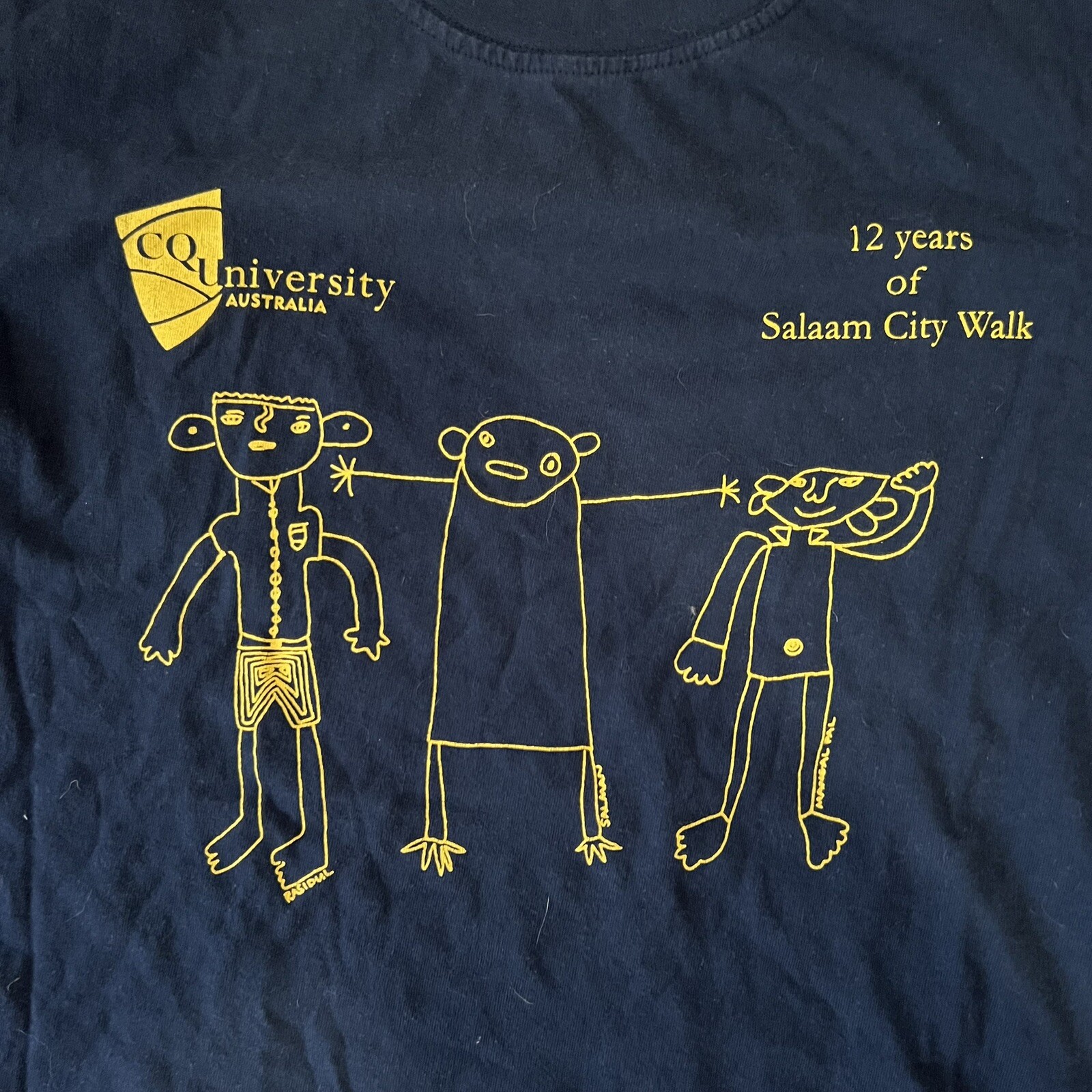 CQUniversity Australia Shirt M – 12 yrs of Salaam City Walk Dehli India🚶