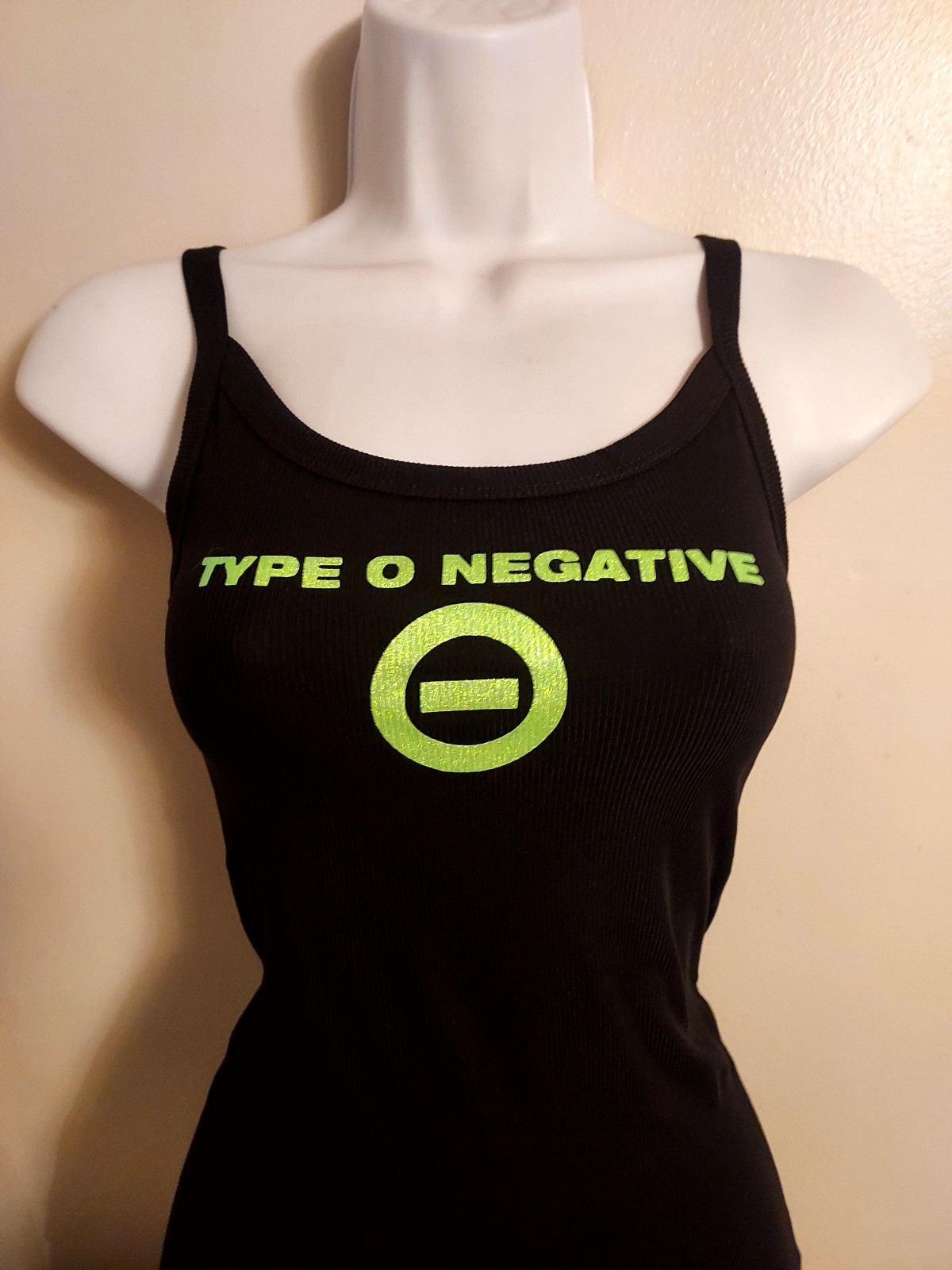 type o negative tank top neon green glitter vinyl type o negative crop top