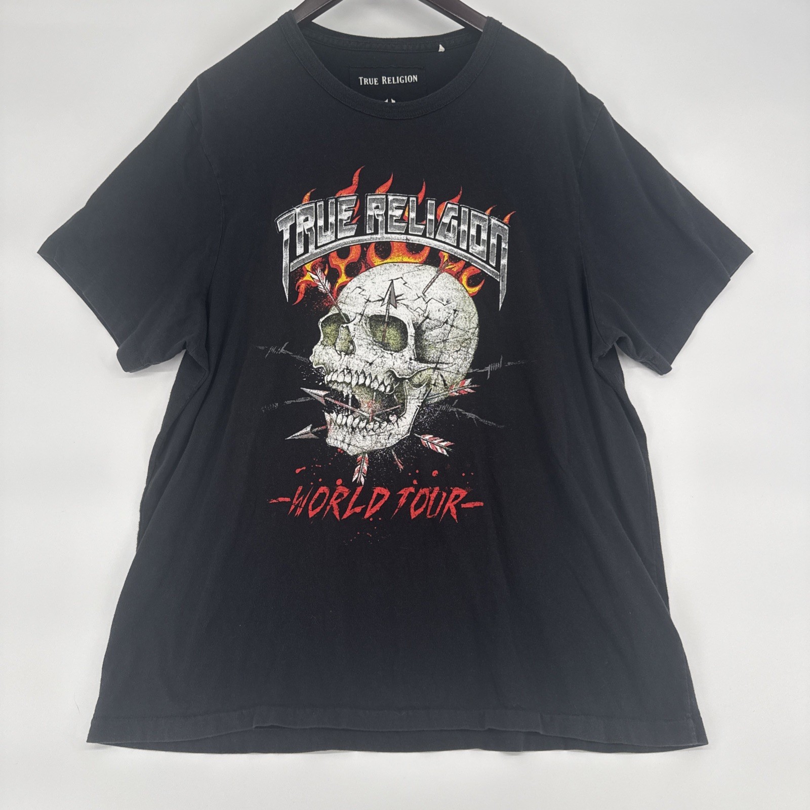 True Religion - World Tour- Skull Tee Shirt Men’s XXL 100% Cotton gallery