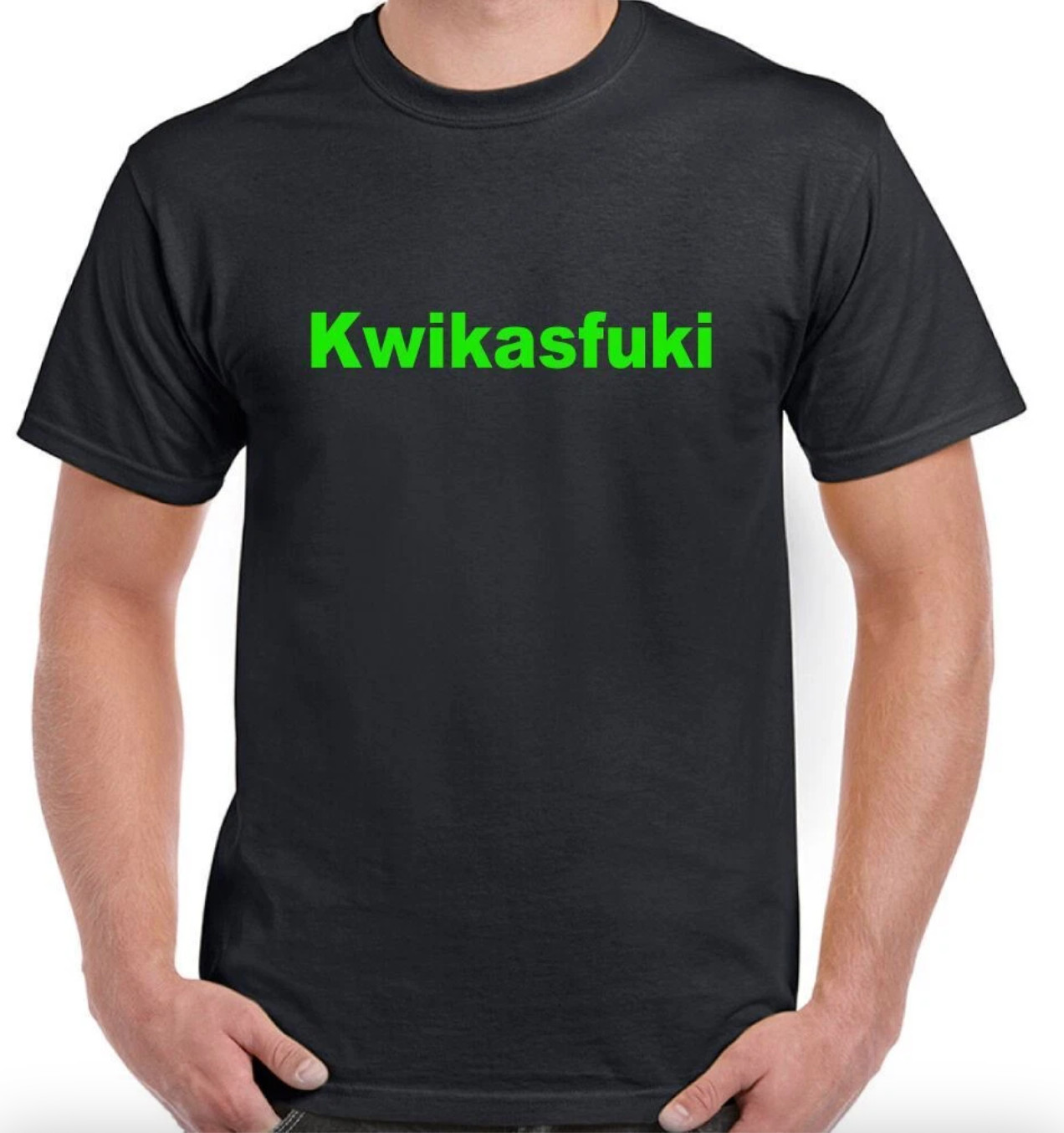 Kawasaki T-Shirt Kwikasfuki Mens Funny Biker Motorbike Ninja Sports Bike Racing gallery