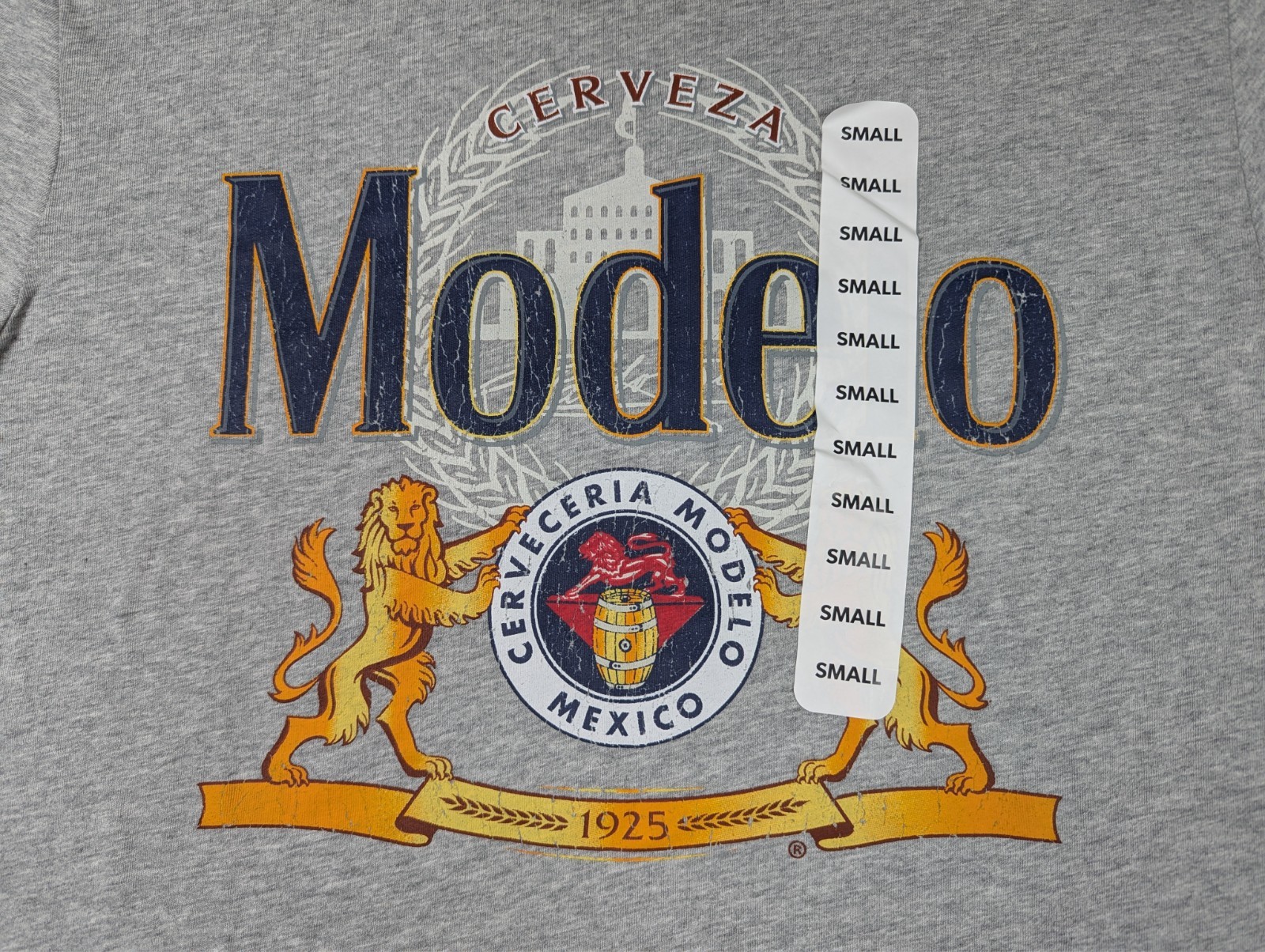 Modelo - Beer Graphic T-Shirt - Gray Logo - Men's - Size: S gallery