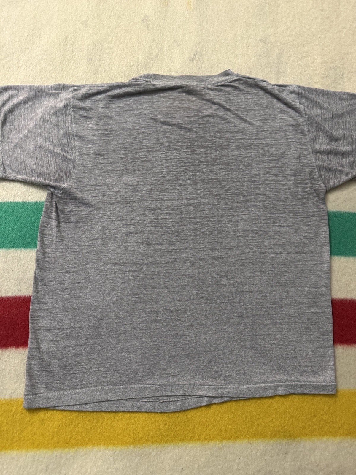 Vintage 80s Paper Thin Sheer Princeton Review Test Prep Shirt Paint Medium M gallery
