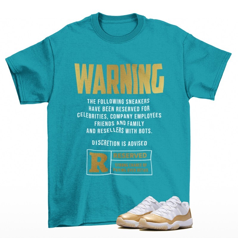 Reserved Sneaker Shirt Teal to Match Jordan 11 Low Mother’s Day AH7860-102