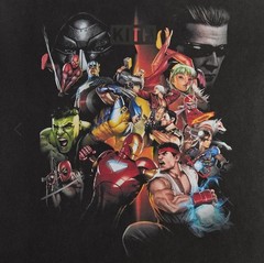 Marvel vs. Capcom | Kith Ultimate Vintage Black Tee KHM034297-001 Size XXL