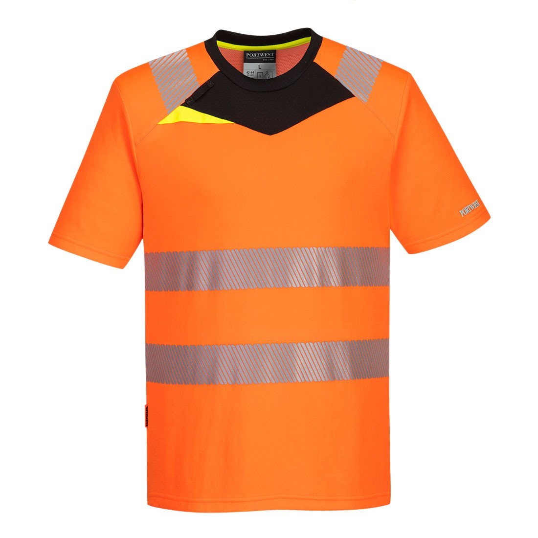Portwest DX413 – DX4 Hi-Vis T-Shirt S/S Orange/Black SIZES S-6X*