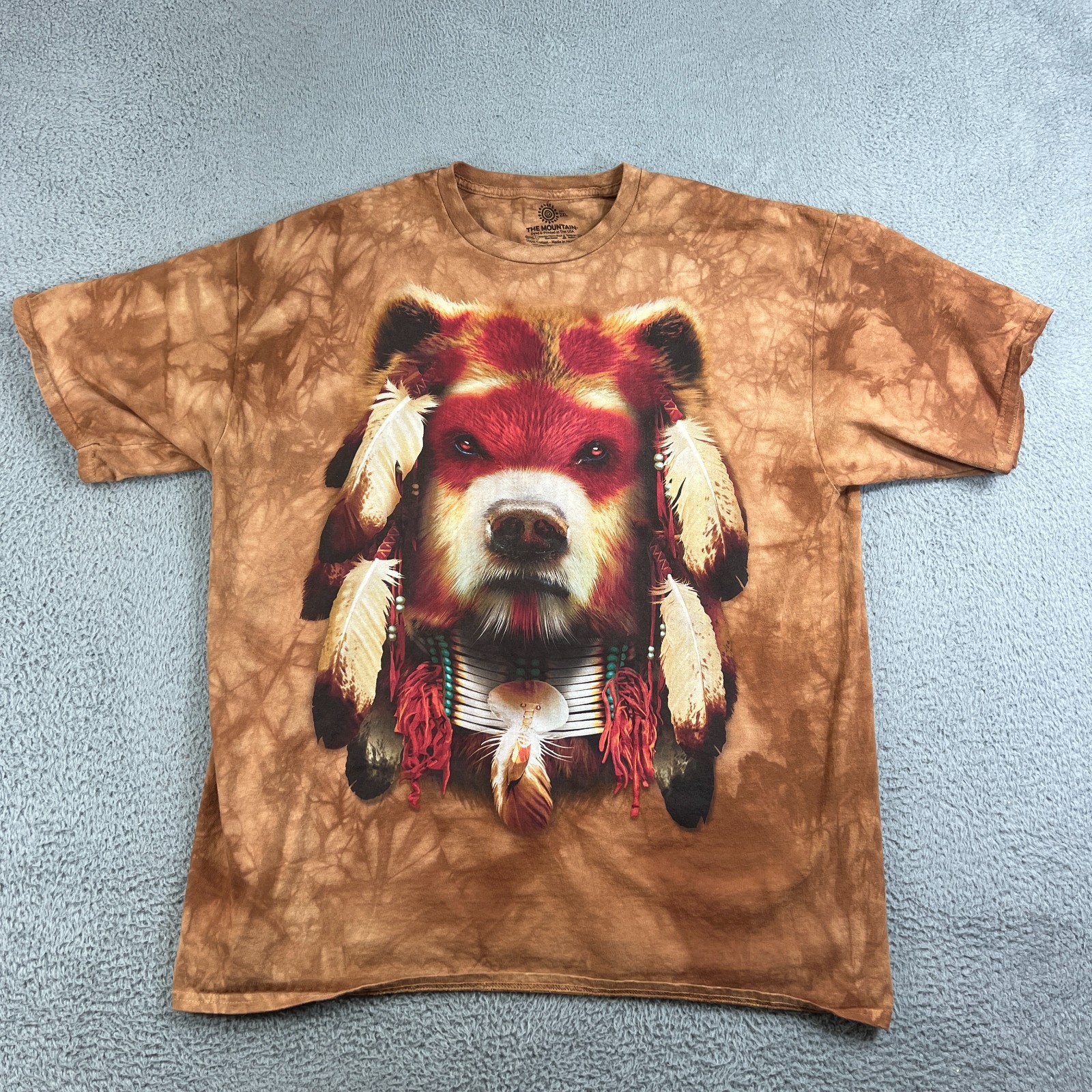The Mountain Mens T-shirt Brown “Warrior Bear” Retired Logo 2XL