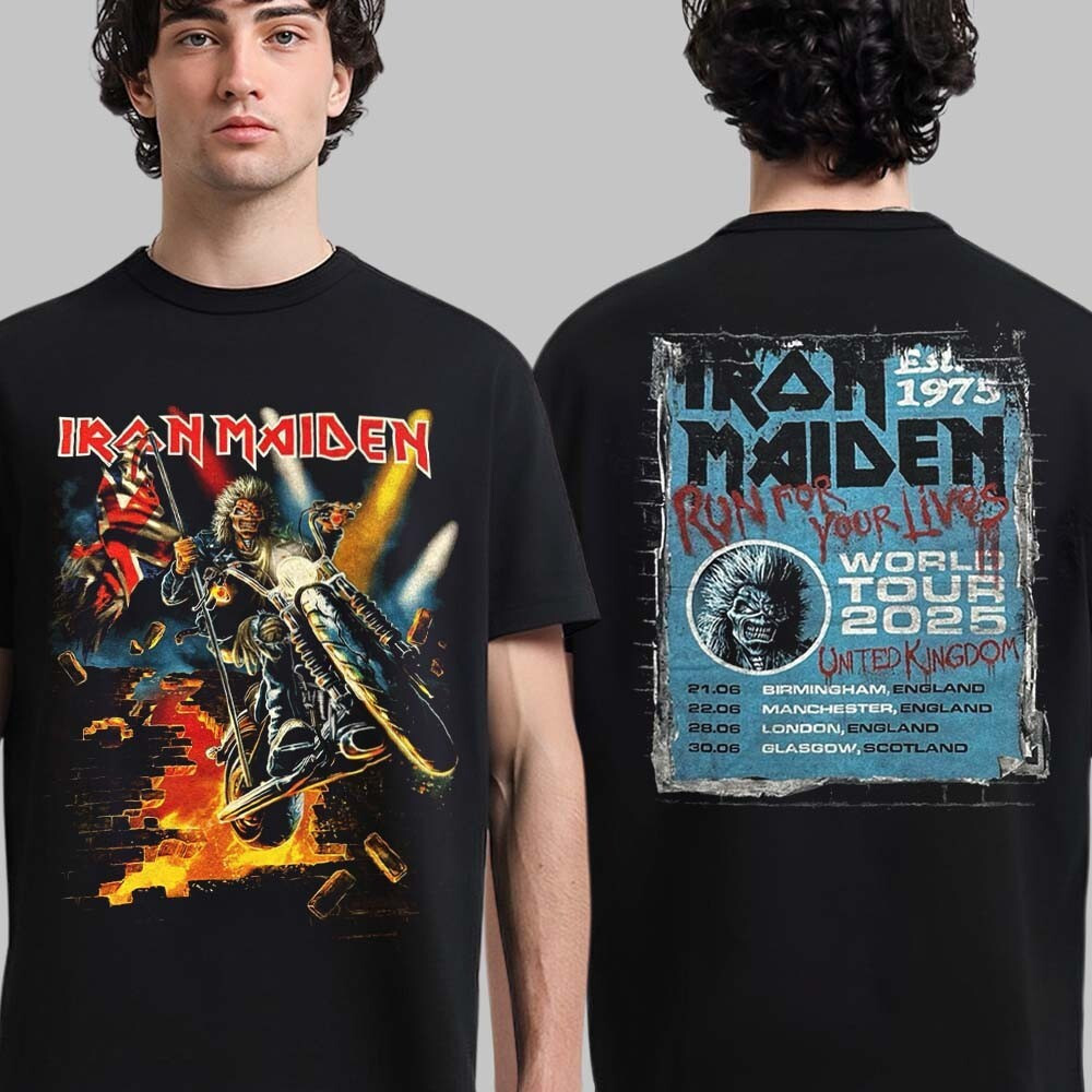 Iron Maiden Run For Your Lives World Tour 2025 United Kingdom Event Tee Tour gallery