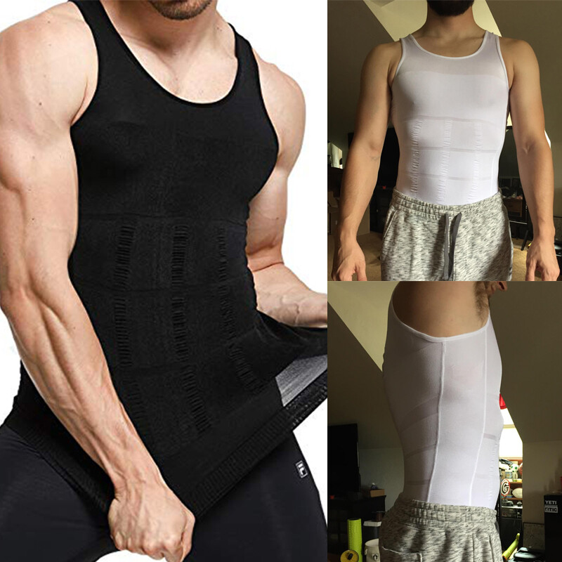 Fajas Para Hombres Faja Reductora De Hombre Men Body Shapers Abdomen Control Tee gallery