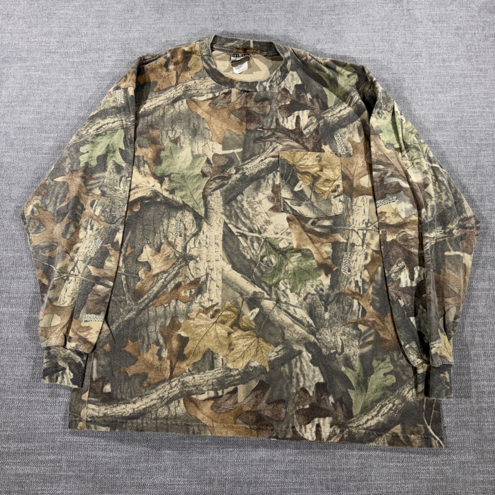 Jerzees Outdoors Pocket T-Shirt Mens XL Camo Excellent Advantage Timber Print gallery
