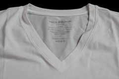 Mack Weldon Men’s Solid V Neck Short Sleeve T-Shirt EJ3 Bright White Large NWT