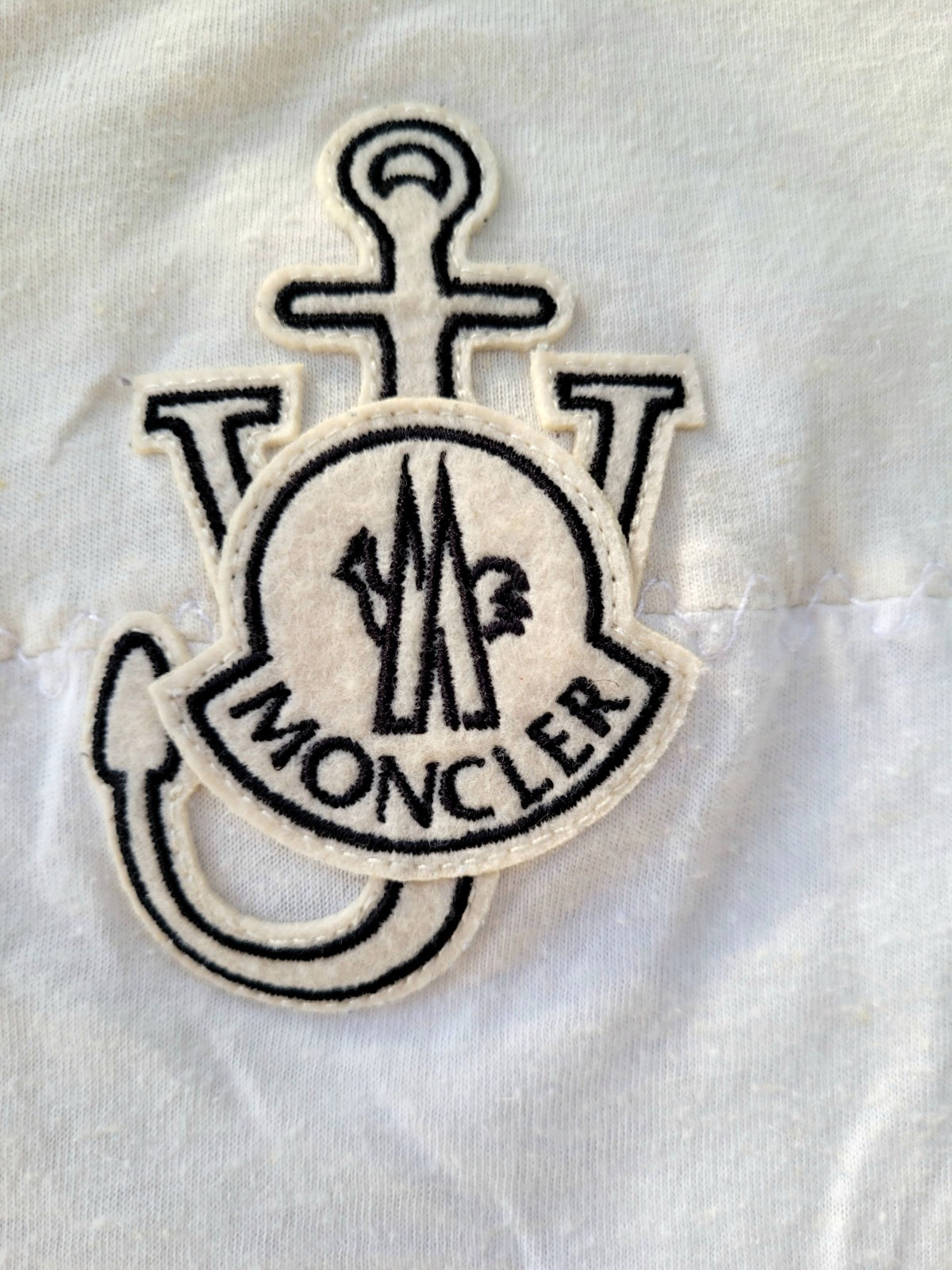 MONCLER GENIUS 1 Moncler JW Anderson Wavy Stitched Dress Logo T-Shirt Sz XL gallery