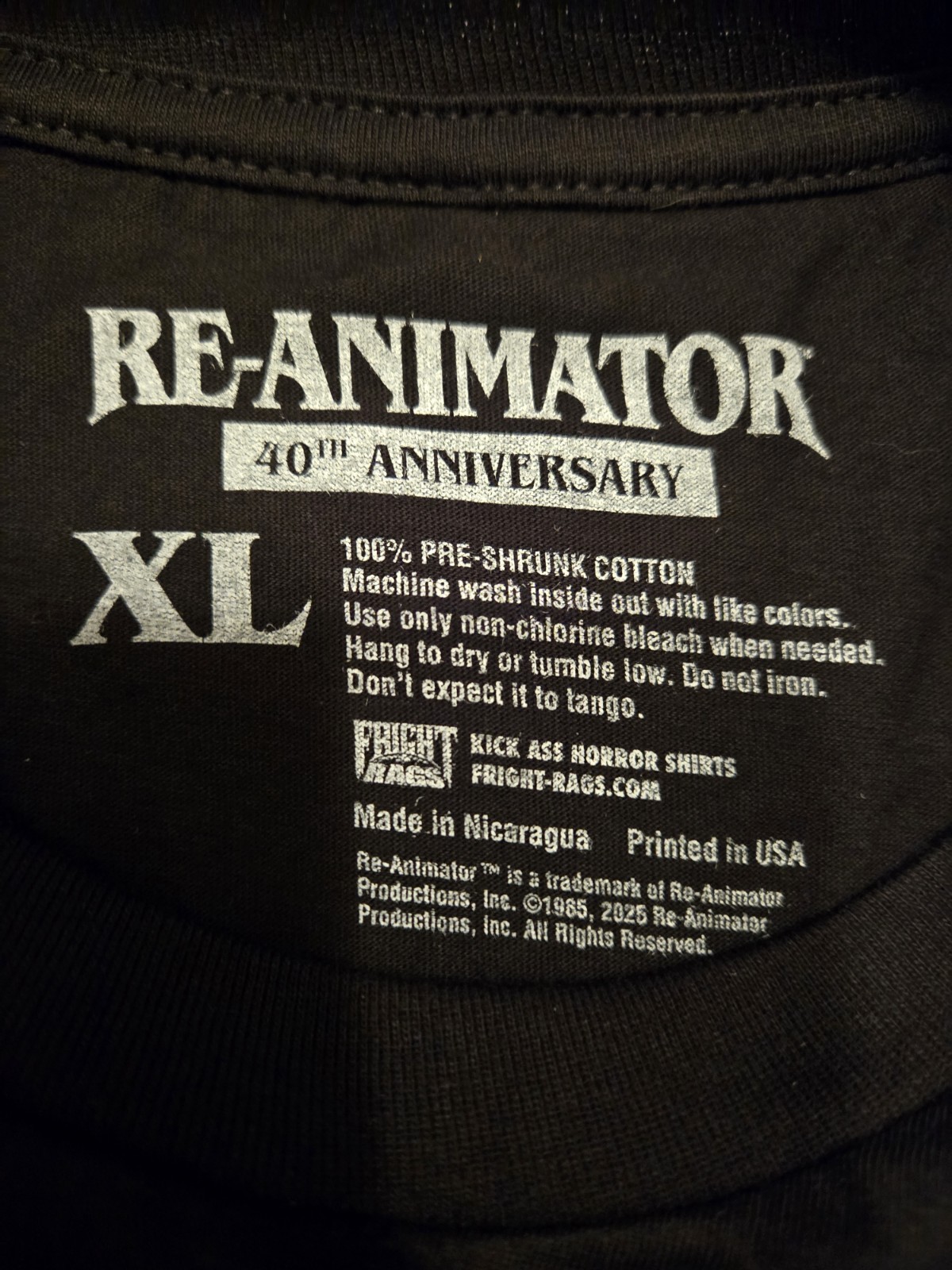 ReAnimator 40th Anniversary Bundle Set Fright Rags Shirt XL VHS Box MIB OG Owner gallery