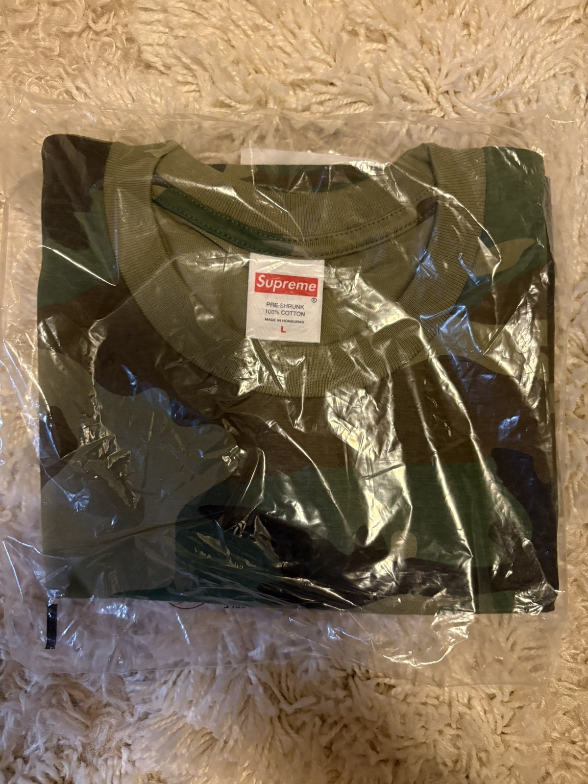 Supreme Arabic Box Logo Tee Woodland Camo Size LARGE S/S 26” Week 1 gallery