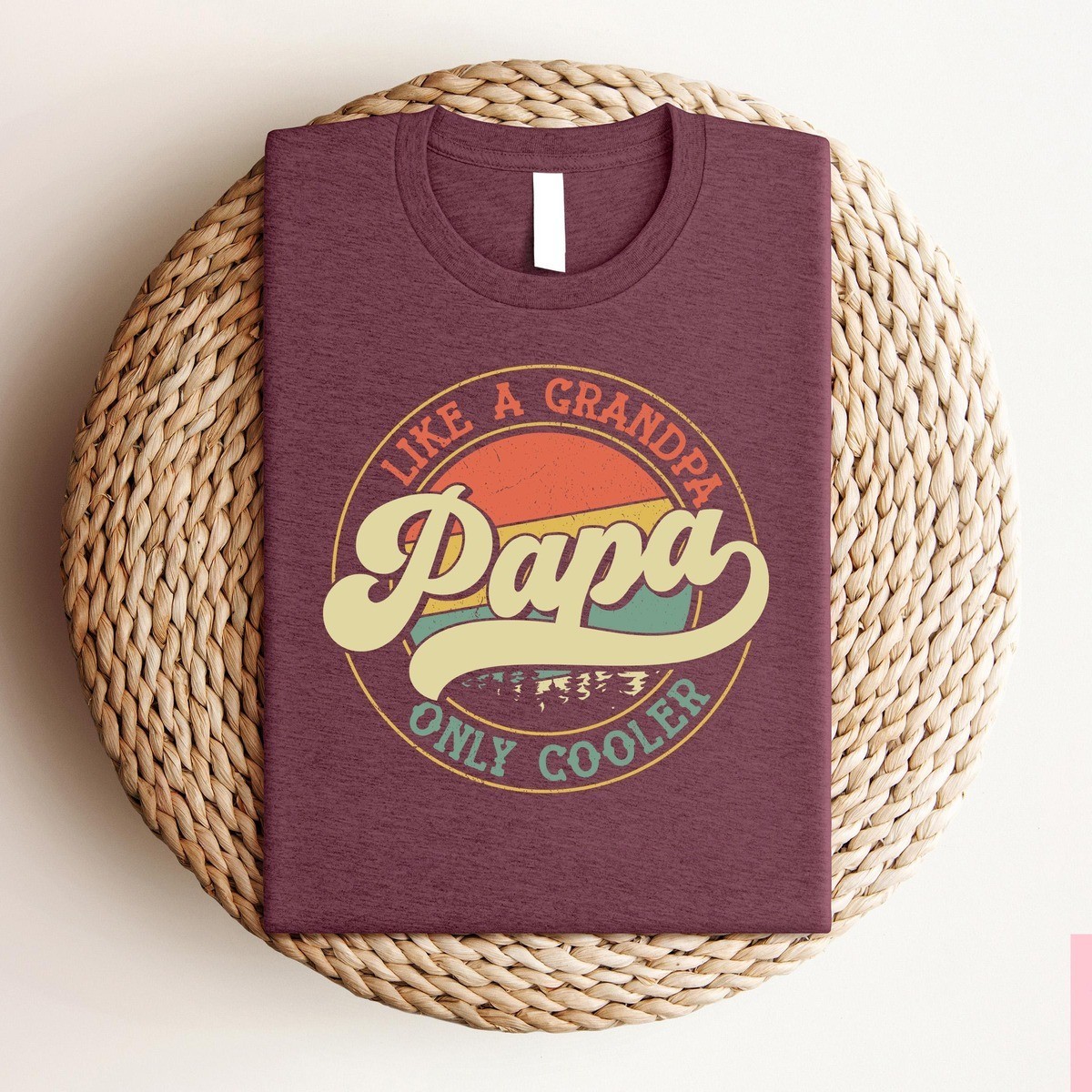 Retro Papa Like A Grandpa Only Cooler T-Shirt Custom Fathers Day Tee Gift Idea gallery