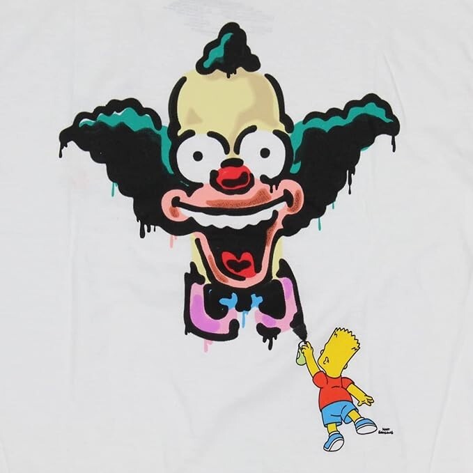 The Simpsons Mens Bart Graffiti Krusty The Clown Double-Sided Shirt New S, M gallery