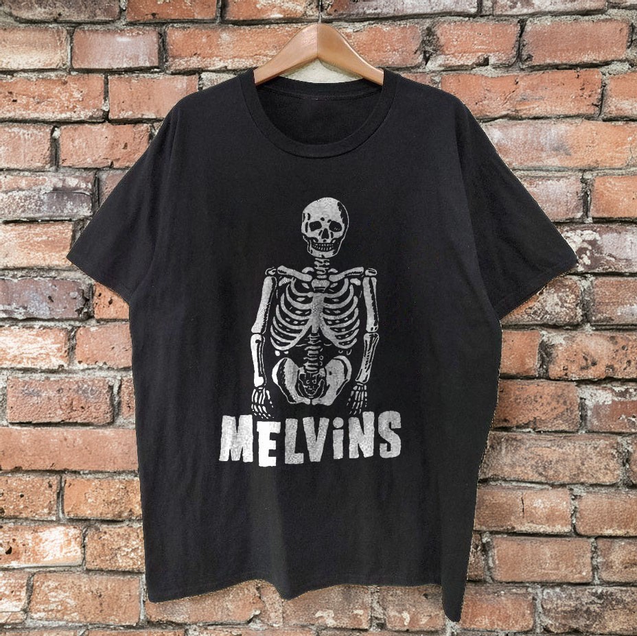 Melvins Skeleton Unisex Black Cotton T-shirt S-5XL