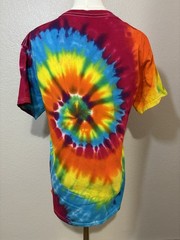 Rainforest Cafe Peace Love & Frogs Tie Dye T Shirt Medium Graphic Souvenir Tee