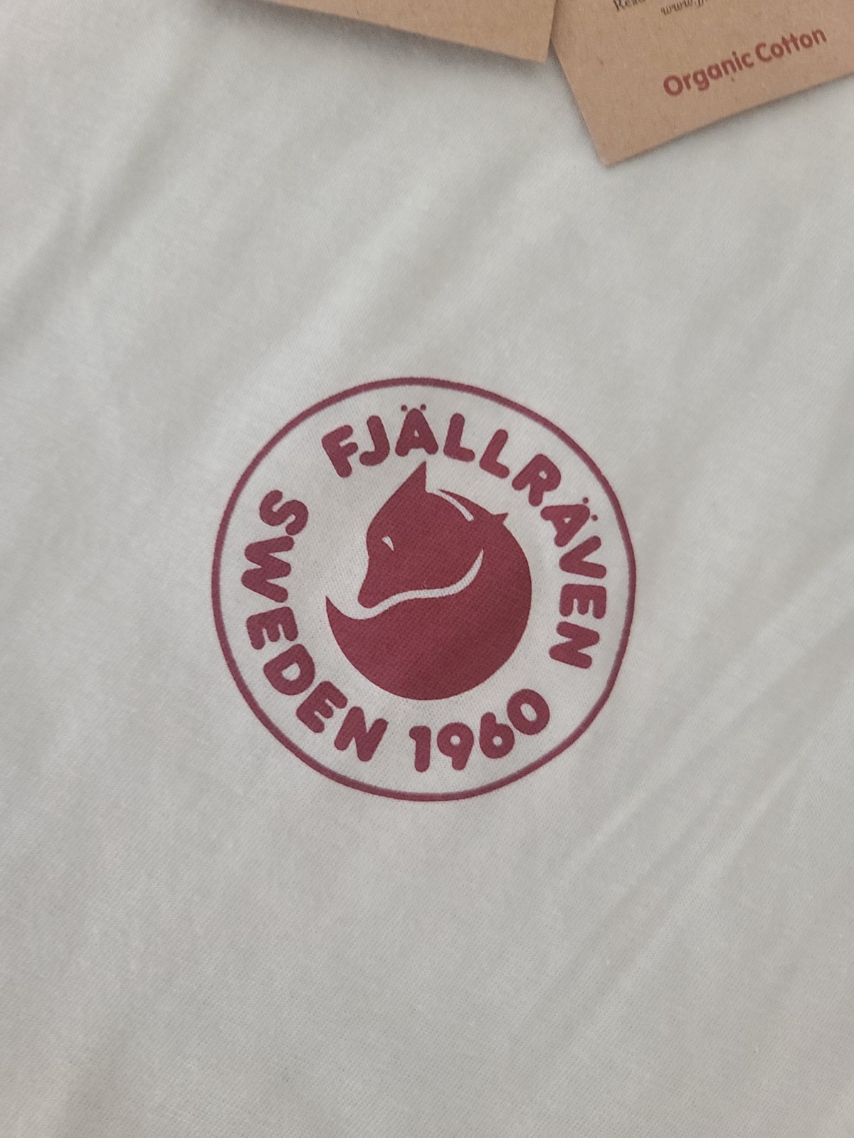 Fjallraven 1960 Logo Men's Size L T-Shirt Fox Sweden NEW Cream Beige Large gallery