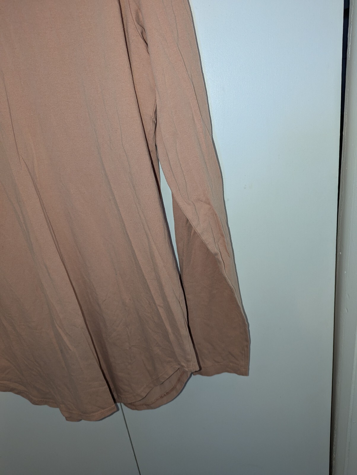 Cuts Clothing Elongated Long Sleeve T Shirt Mens Size L Coral Pink Cotton Blend gallery