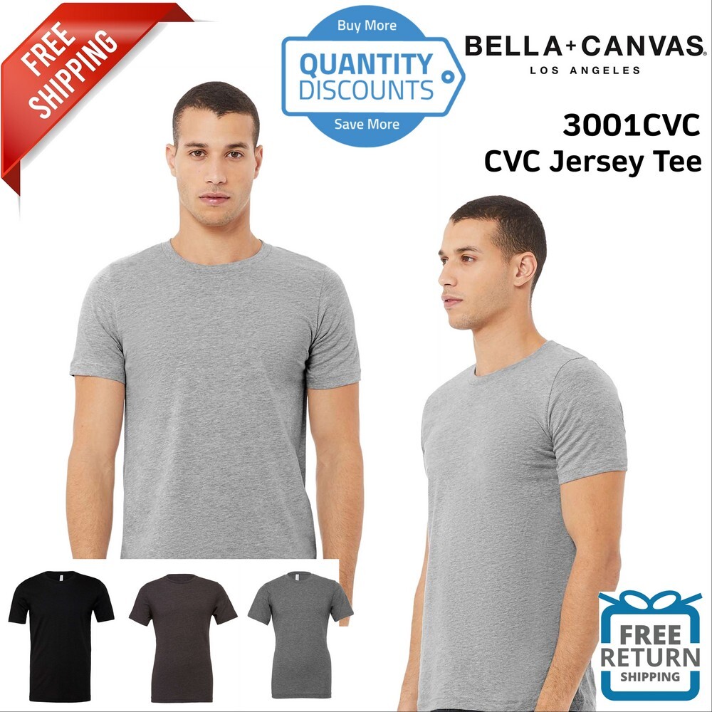 BELLA + CANVAS Men CVC Blend Short Sleeve Jersey T Shirt 3001CVCa up to 4XL gallery