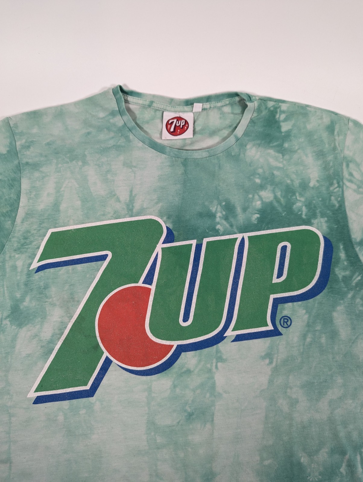 Vintage 7Up T Shirt M Green Tie Dye Promo Retro Soda Single Stitch Short Sleeve gallery