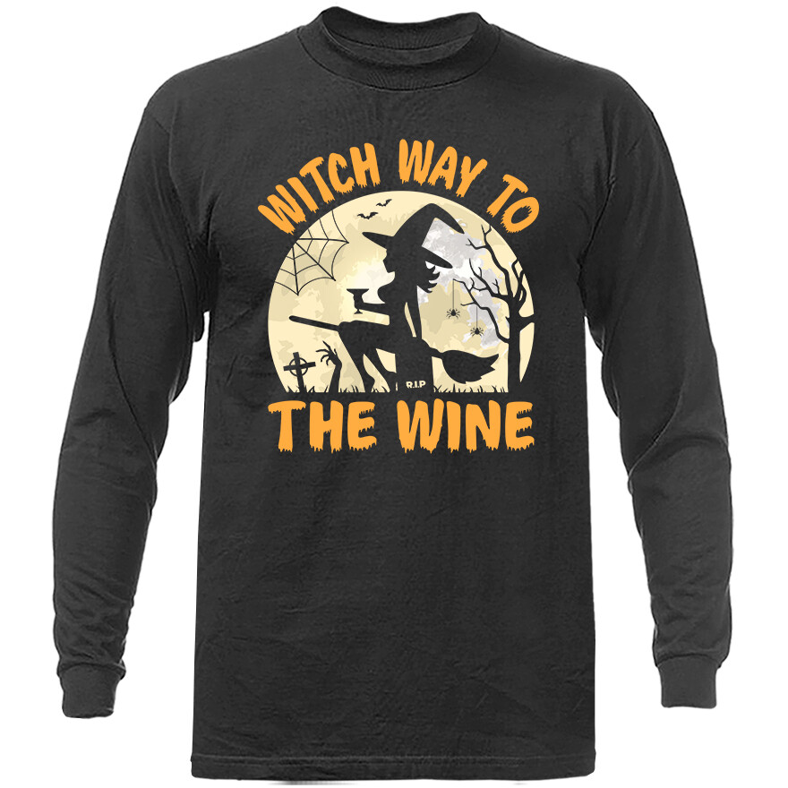 Halloween Costume Spooky Witches Pumpkin Ghost Graphic Long Sleeve