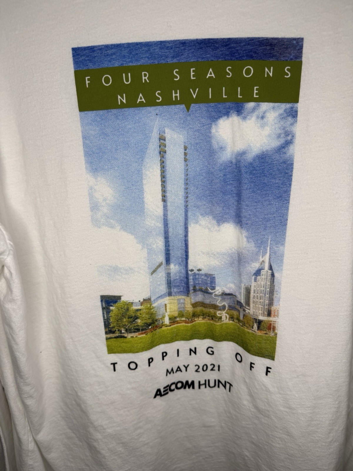 Four Seasons Nashville Hotel AECOM HUNT May 2021 Construction T-Shirt XL White gallery