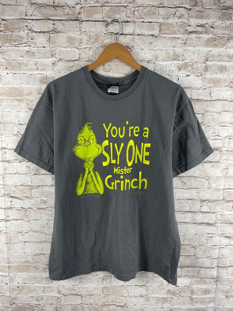 2007 You’re A Sly One Mister Grinch Tee Men’s Size Large Graphic Shirt Dr. Seuss