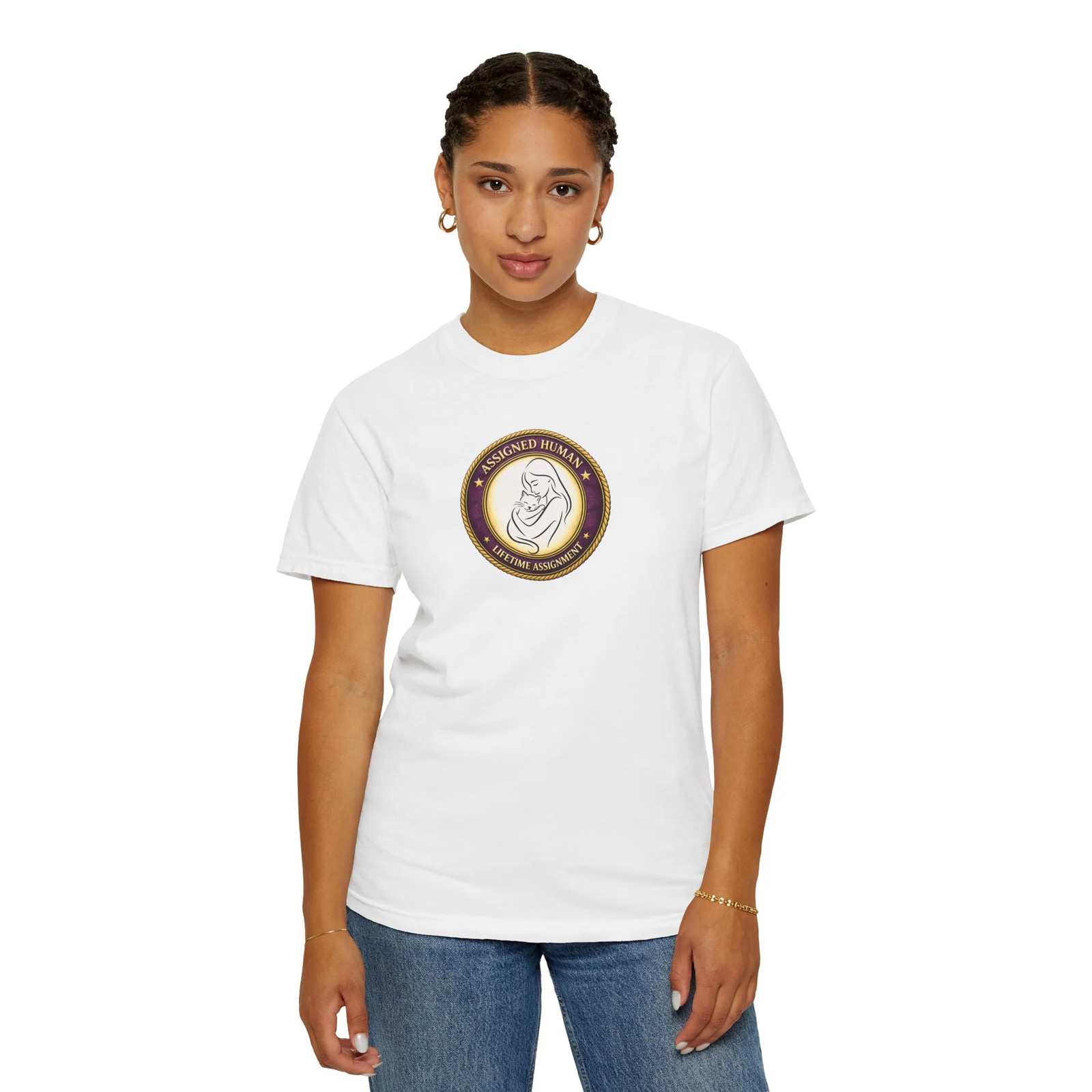 Assigned Human Lifetime Assignment T Shirt Funny Cat Lover Seal Unisex Tee gallery