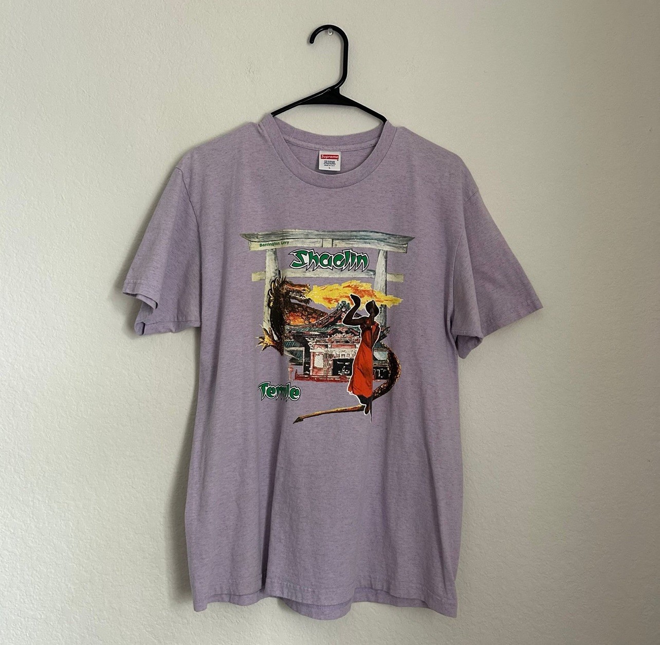 Supreme Barrington Levy Shaolin Temple Size Large SS16 Purple