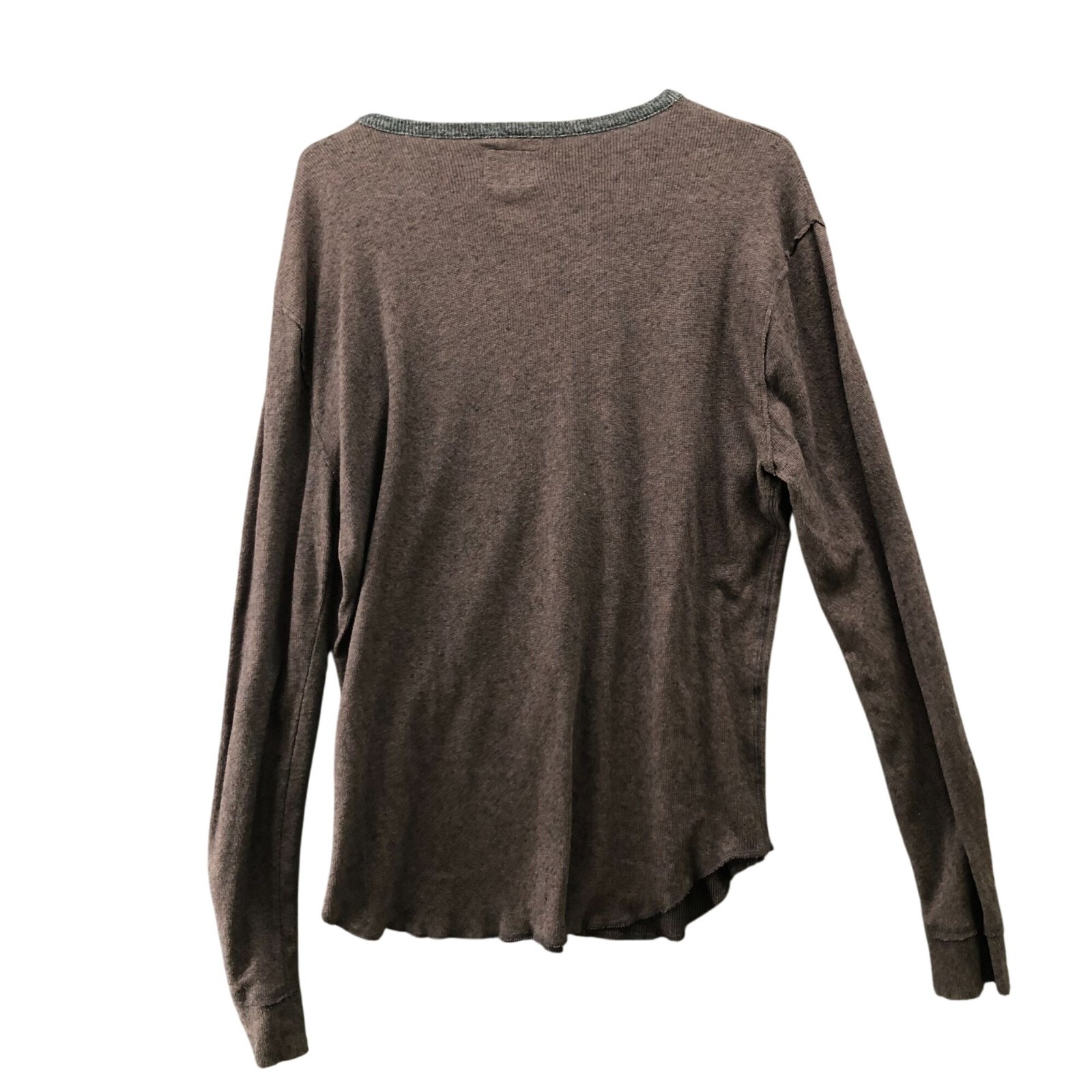BDG Long Sleeve Henley T Shirt Mens M Brown Waffle Knit Lightweight Cotton Blend gallery