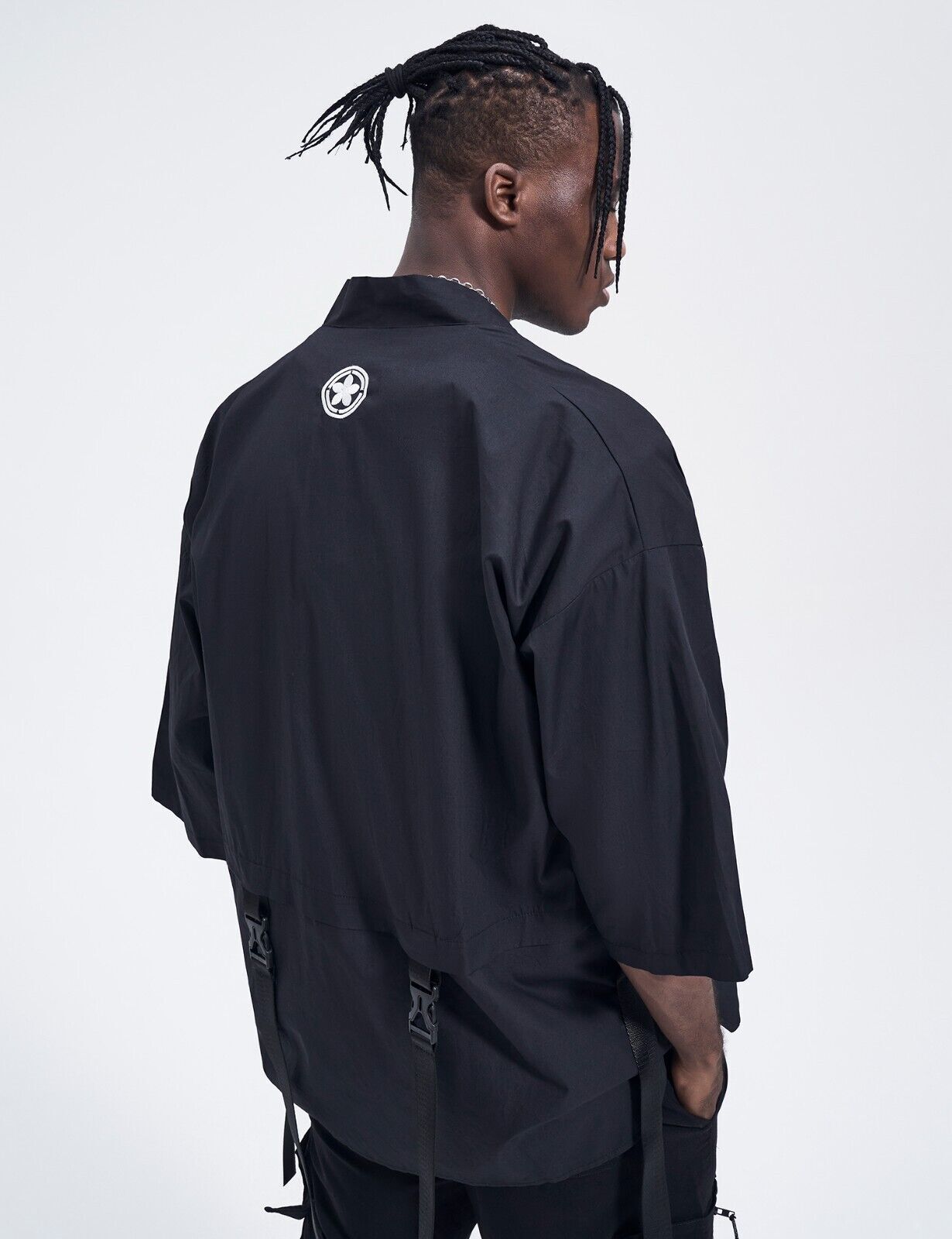 Niepce Matte Black Tee Japanese Samurai T-Shirt Kanji Embroidery Shirt gallery