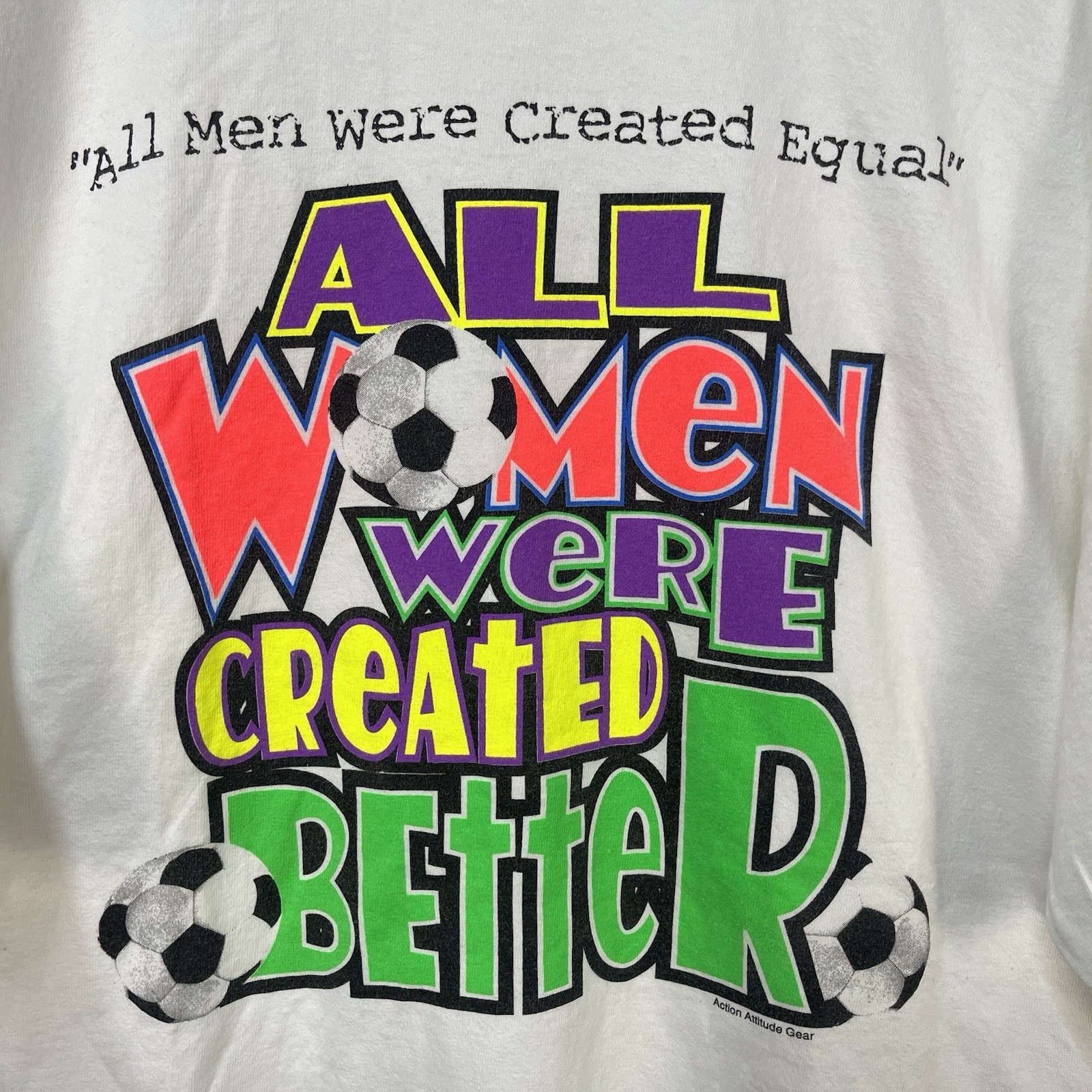 VINTAGE ALL WOMEN WERE CREATED BETTER T SHIRT SIZE XL SPORTS HUMOR NOVELTY gallery