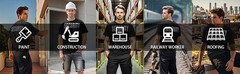 Men’s Security Uniform Shirt Guard Work Event Staff Black Tee Top