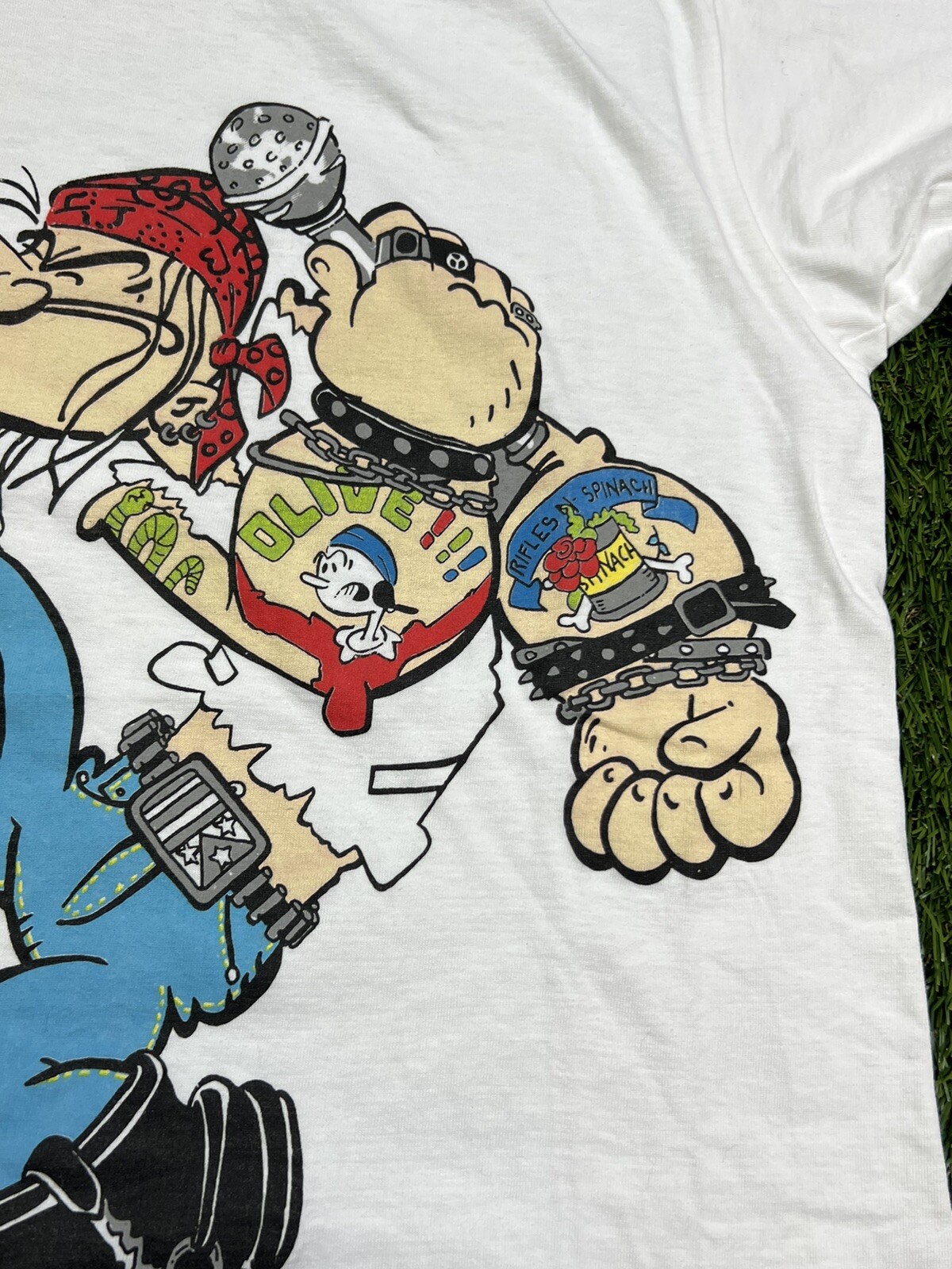 Popeye Punk Rock T-Shirt Men's M Single Stitch Vintage 90s gallery
