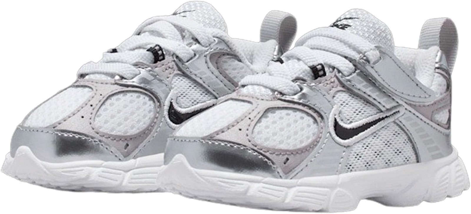 Nike Unisex-Child V5 RNR (Infant/Toddler) – White/Black/Vast Grey/College Grey –