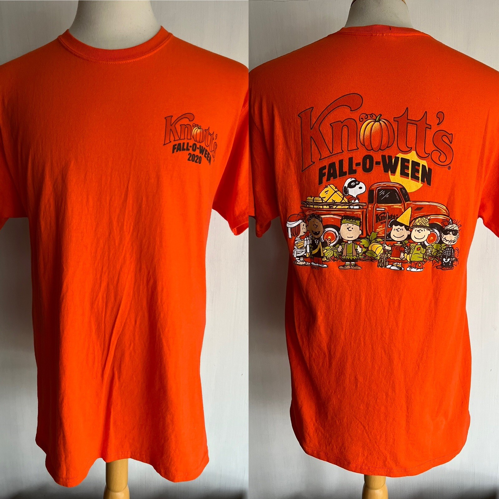 KNOTT'S BERRY FARM (2020) Official "Fall-O-Ween" Peanuts Halloween T-Shirt Large gallery