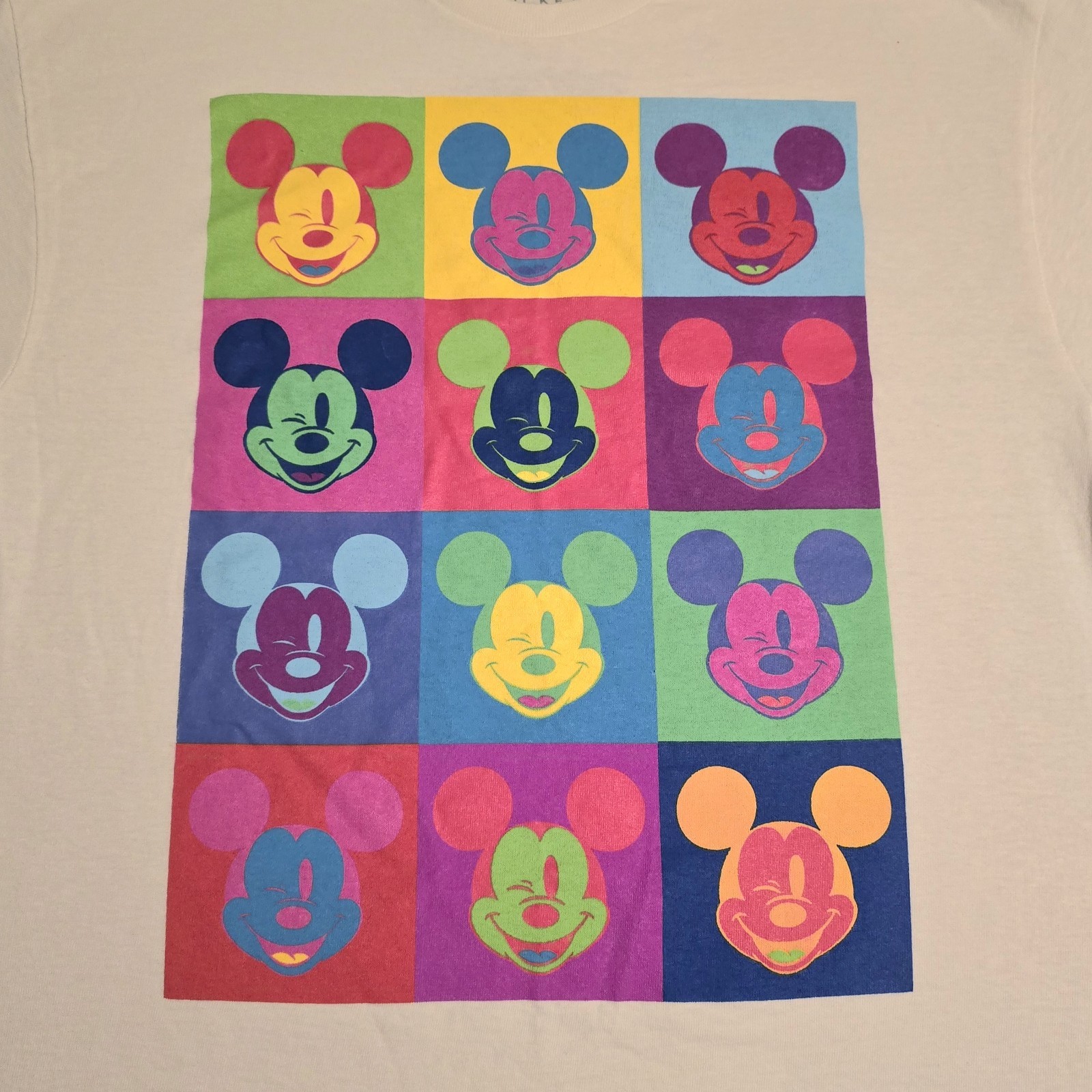 Disney Mickey Mouse Multicolor Pop Art Design Unisex T-shirt Size Large gallery
