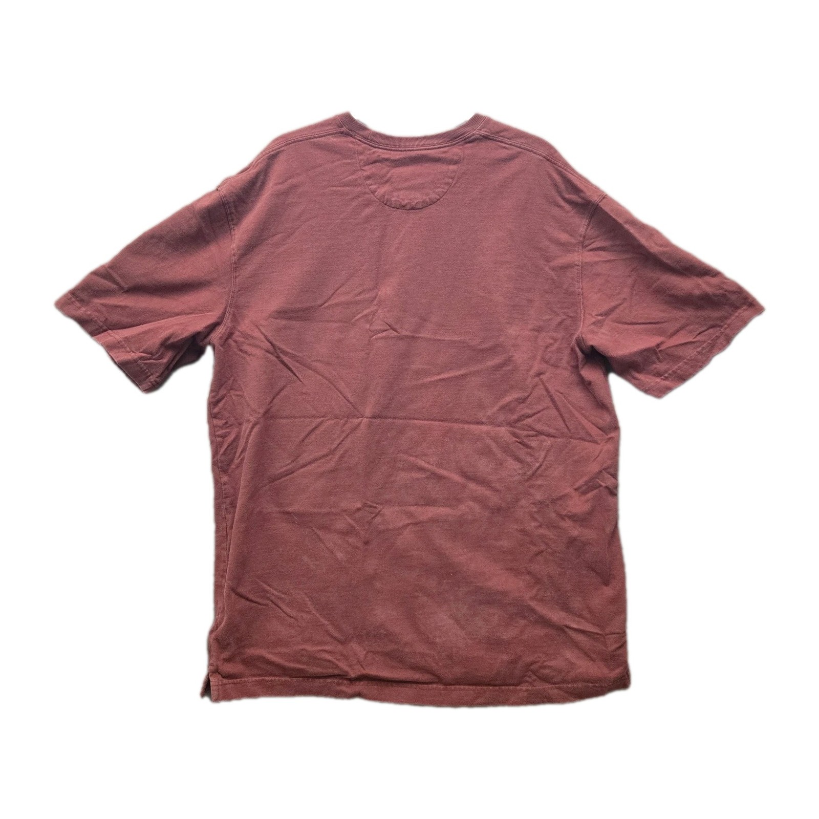 Duluth Trading Co Mens Large TShirt Relaxed Fit Longtail Tee Cotton Maroon Brown gallery