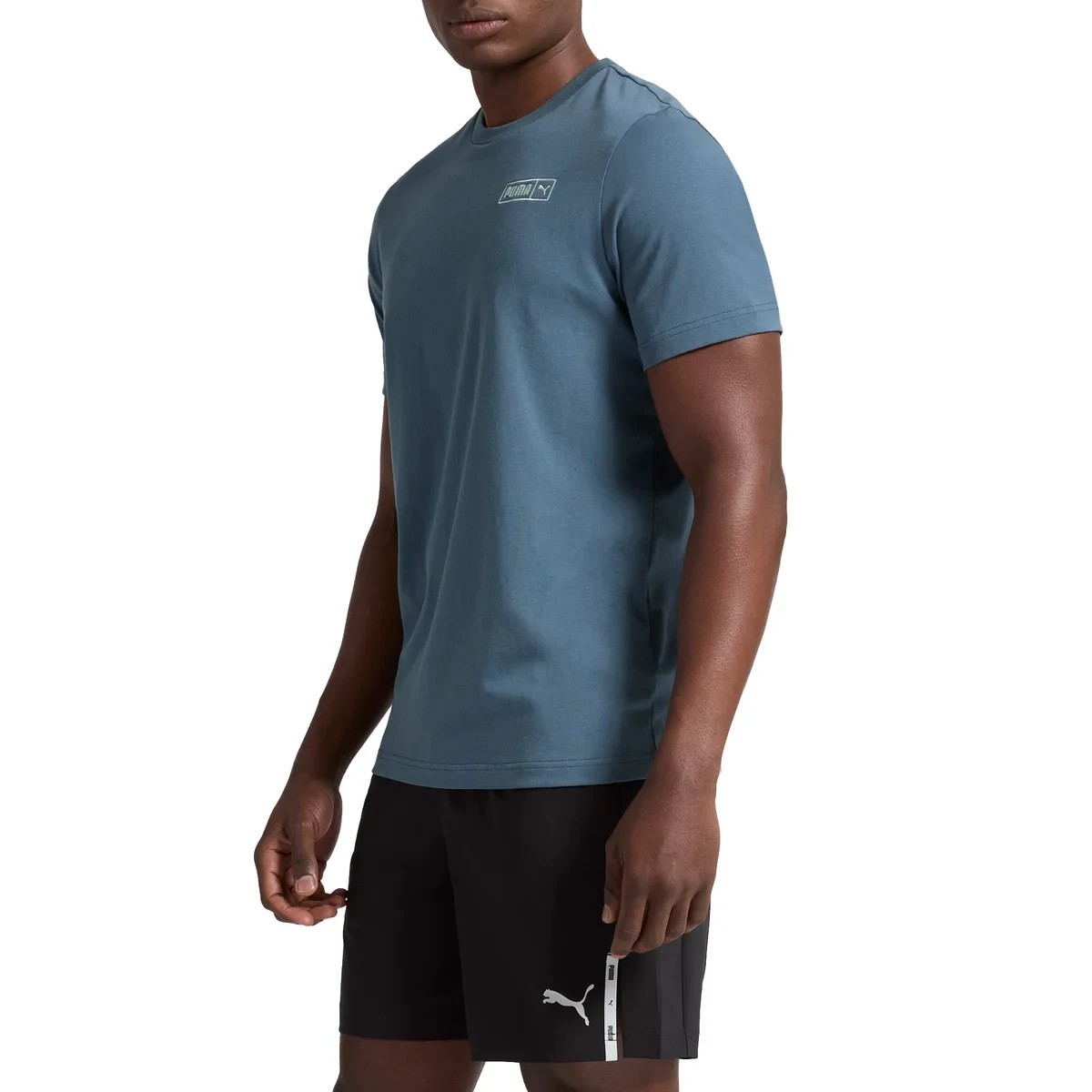 PUMA Men’s Logo Tee   SIZE L  COLOR BLUE